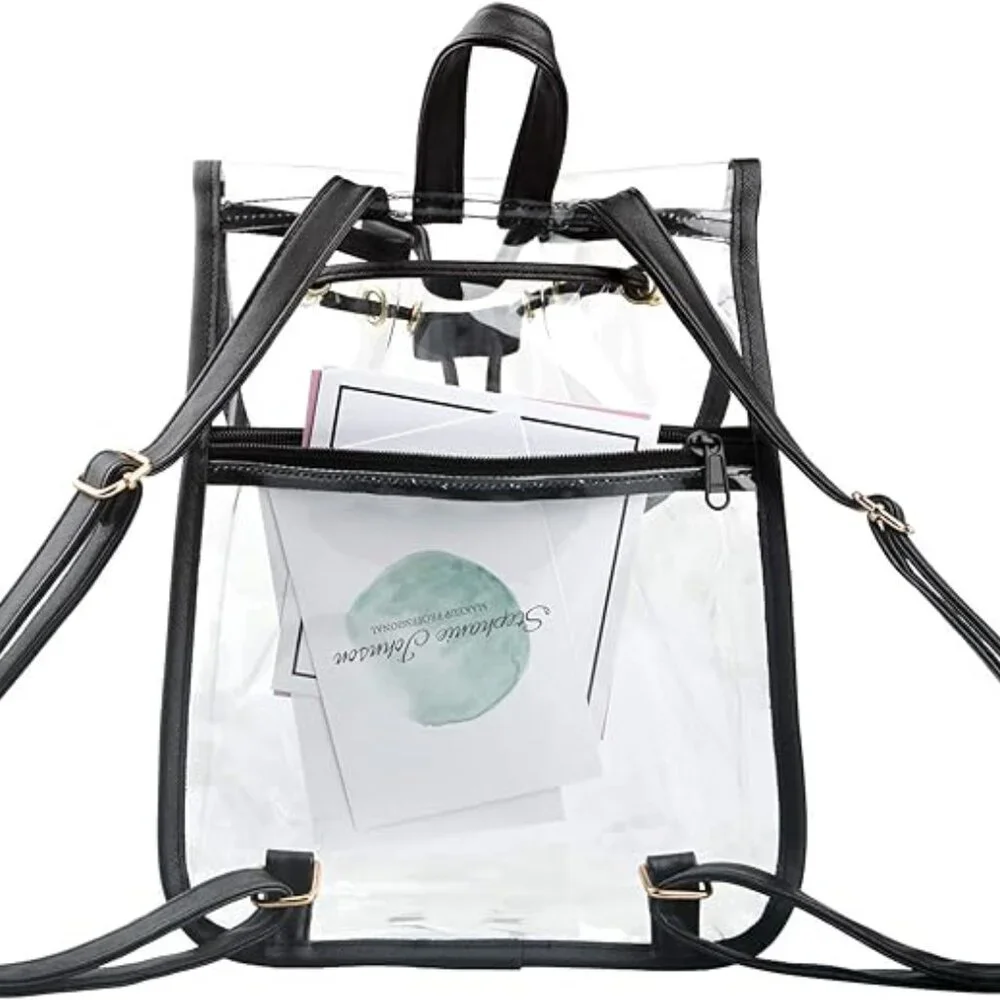 Heavy Duty Clear Backpack Stadium Security Approved Mini Drawstring Bag(NEW) - Picture 3 of 10